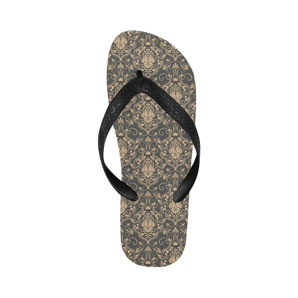 Damask Elegant Luxury Print Pattern Flip Flops-JTAMIGO.COM