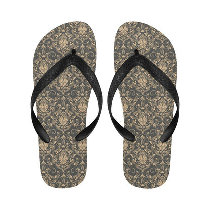 Damask Elegant Luxury Print Pattern Flip Flops-JTAMIGO.COM