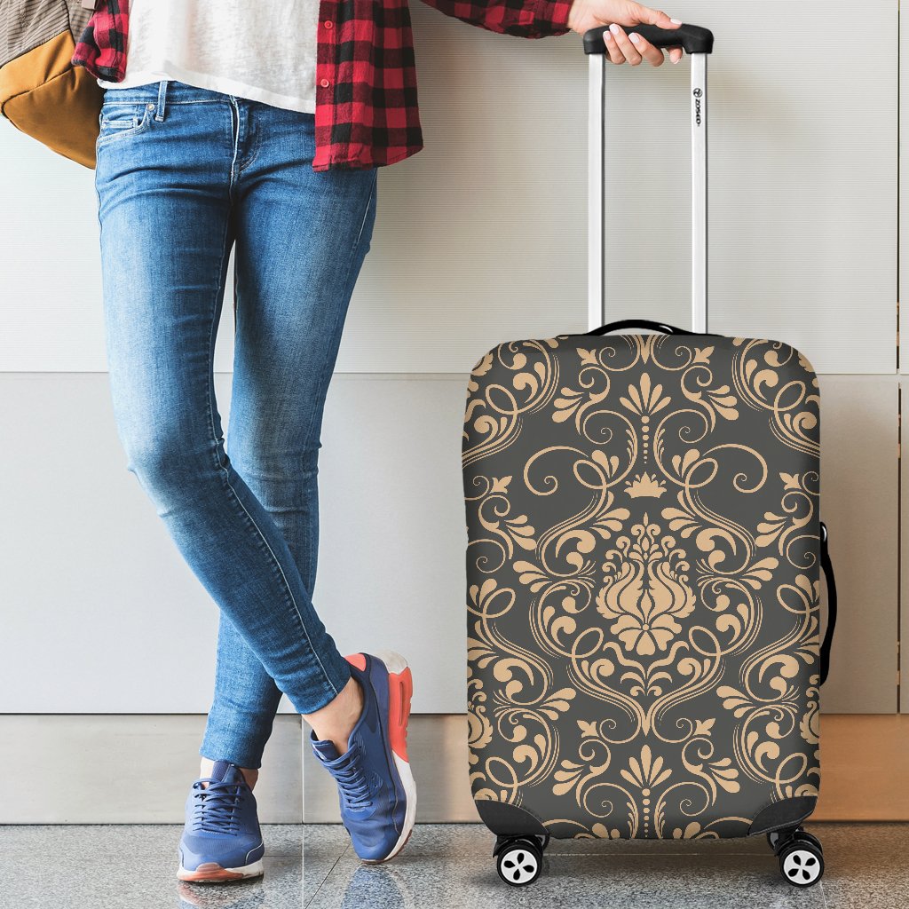 Damask Elegant Luxury Print Pattern Luggage Cover Protector