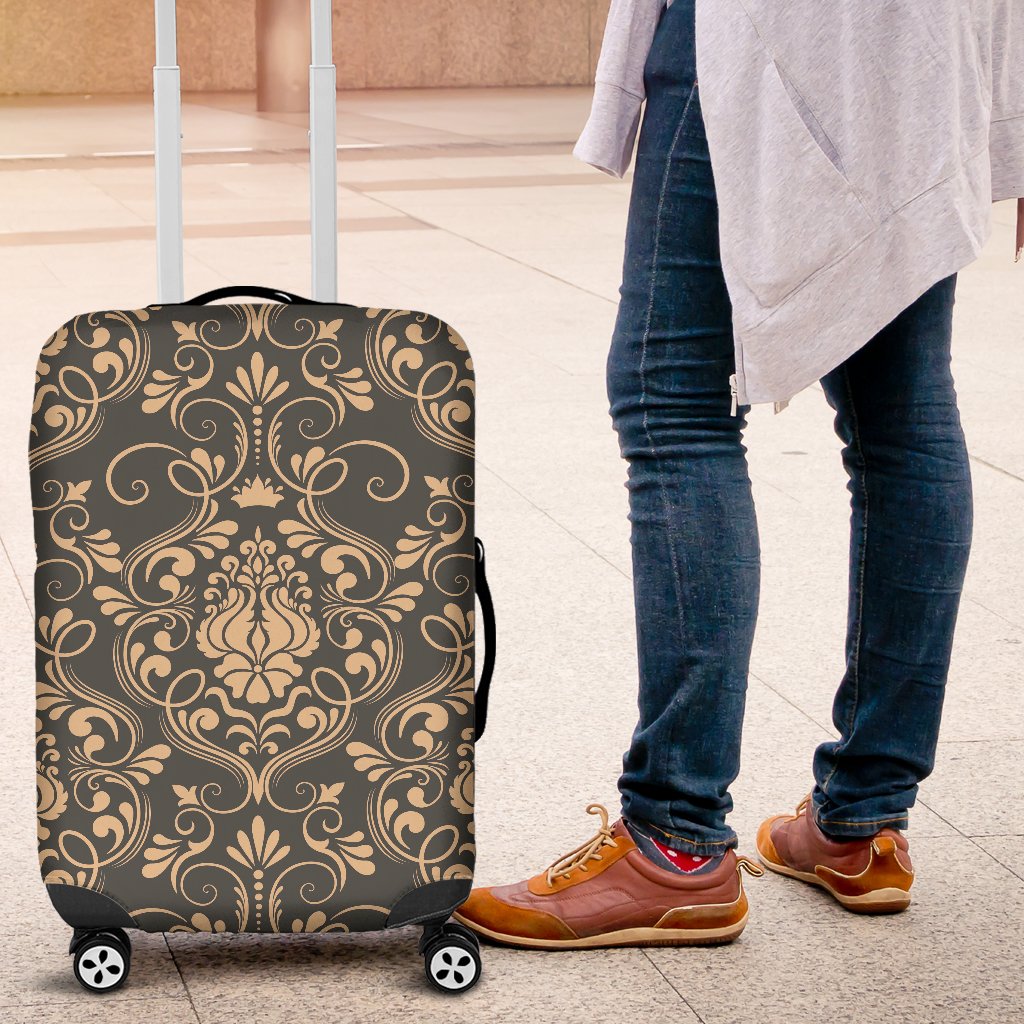 Damask Elegant Luxury Print Pattern Luggage Cover Protector