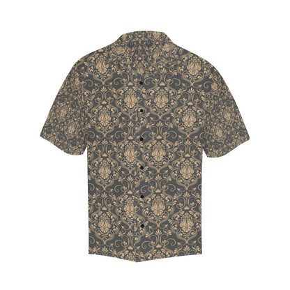 Damask Elegant Luxury Print Pattern Men Aloha Hawaiian Shirt
