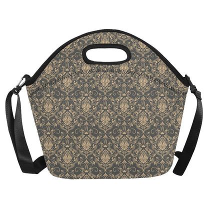 Damask Elegant Luxury Print Pattern Neoprene Lunch Bag (Model 1669)(Large)-JTAMIGO.COM