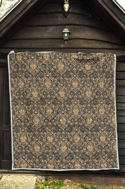 Damask Elegant Luxury Print Pattern Premium Quilt-JTAMIGO.COM