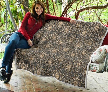 Damask Elegant Luxury Print Pattern Premium Quilt-JTAMIGO.COM