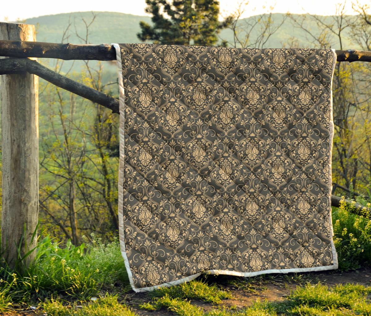 Damask Elegant Luxury Print Pattern Premium Quilt-JTAMIGO.COM