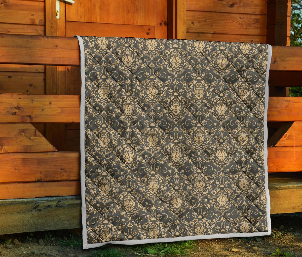 Damask Elegant Luxury Print Pattern Premium Quilt-JTAMIGO.COM