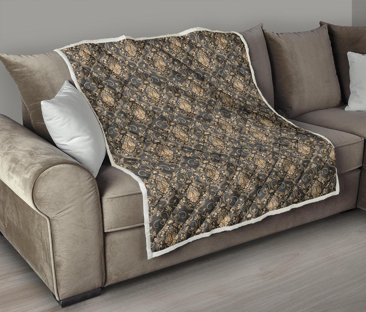 Damask Elegant Luxury Print Pattern Premium Quilt-JTAMIGO.COM