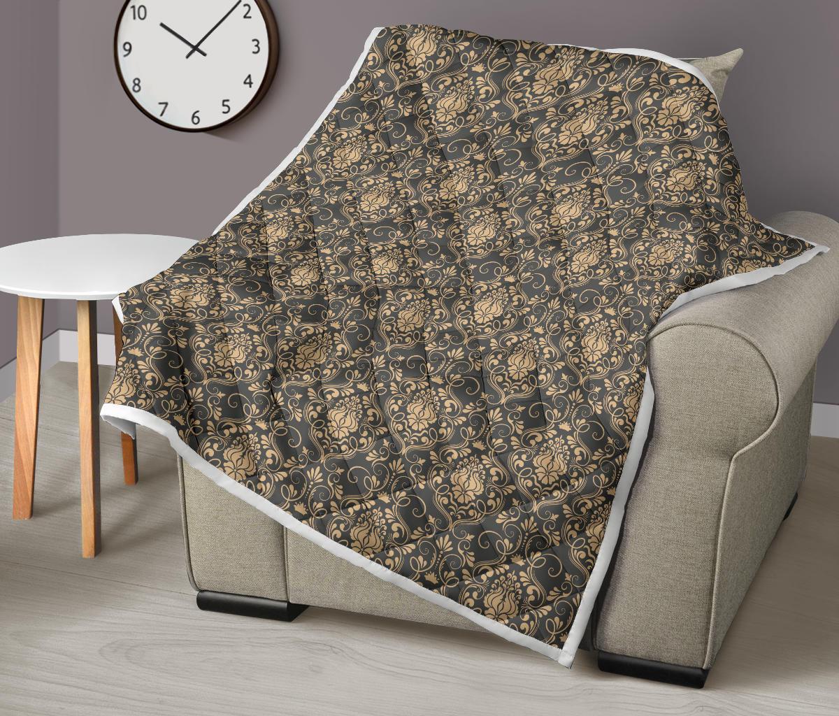 Damask Elegant Luxury Print Pattern Premium Quilt-JTAMIGO.COM
