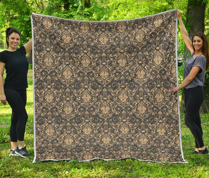 Damask Elegant Luxury Print Pattern Premium Quilt-JTAMIGO.COM