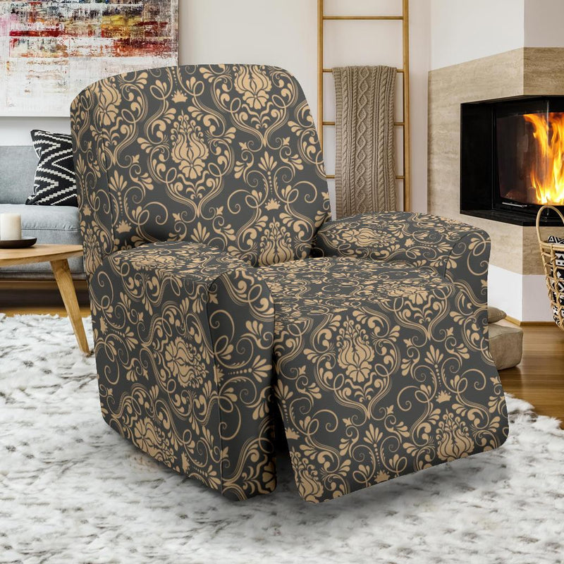 Damask Elegant Luxury Print Pattern Recliner Slipcover-JTAMIGO.COM