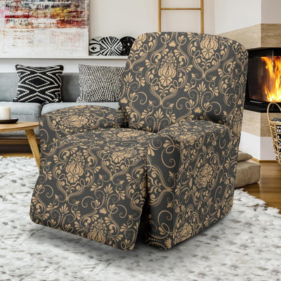 Damask Elegant Luxury Print Pattern Recliner Slipcover-JTAMIGO.COM