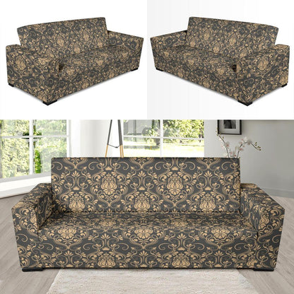 Damask Elegant Luxury Print Pattern Sofa Slipcover-JTAMIGO.COM