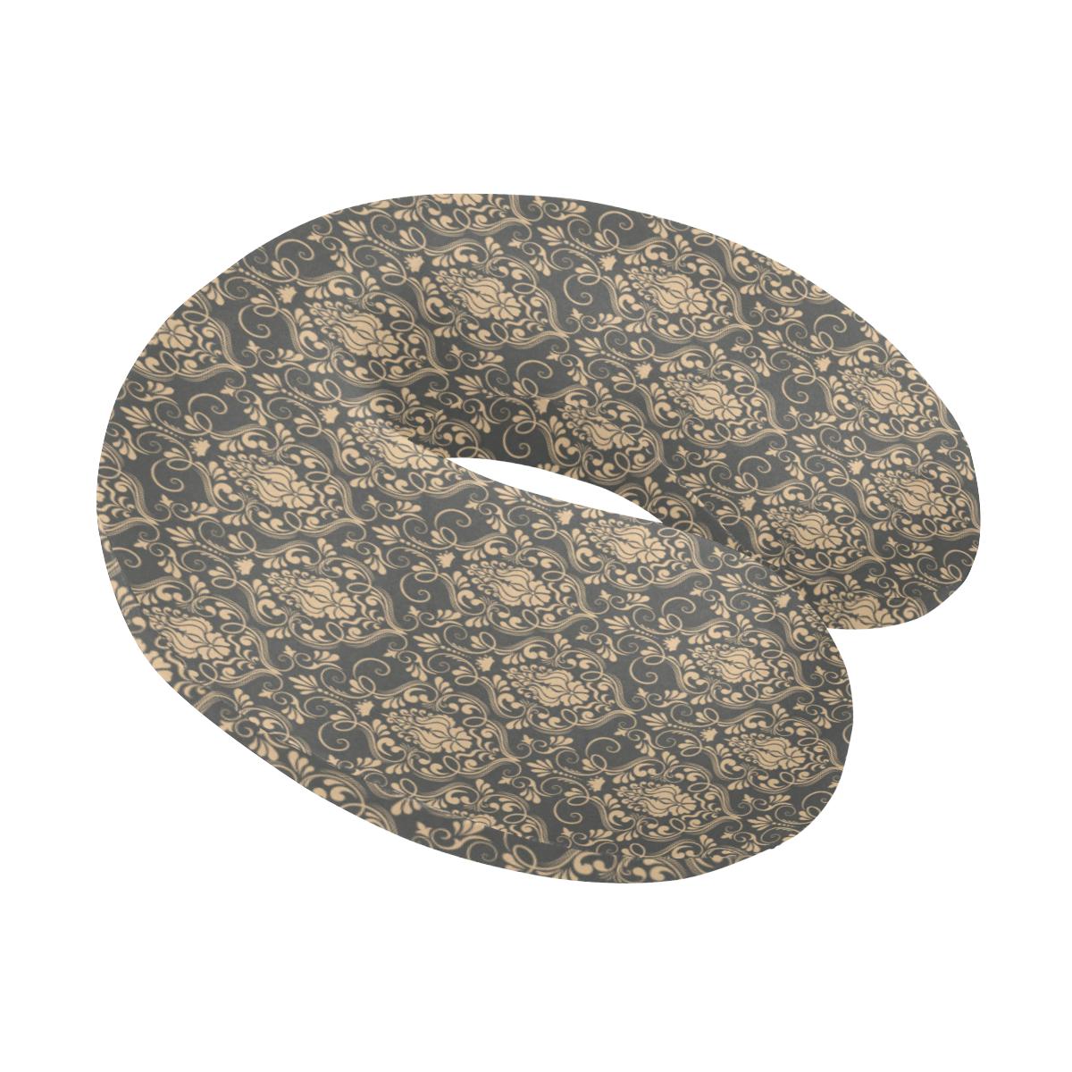 Damask Elegant Luxury Print Pattern U-Shaped Travel Neck Pillow-JTAMIGO.COM
