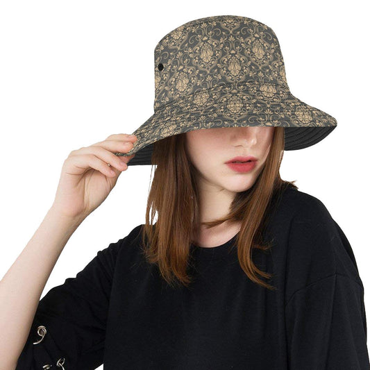 Damask Elegant Luxury Print Pattern Unisex Bucket Hat