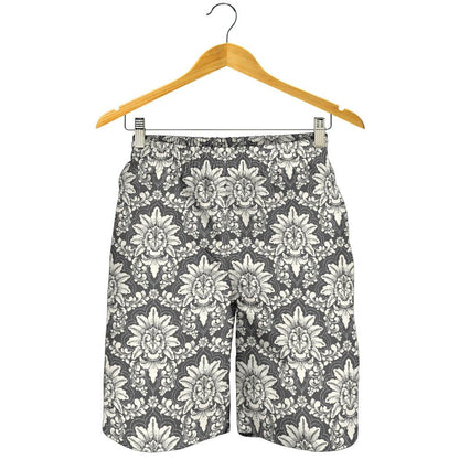 Damask Elegant Print Pattern Mens Shorts-JTAMIGO.COM