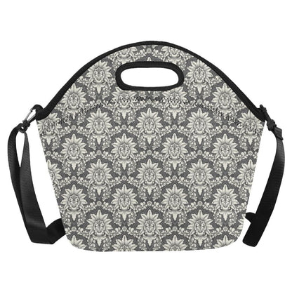 Damask Elegant Print Pattern Neoprene Lunch Bag (Model 1669)(Large)-JTAMIGO.COM