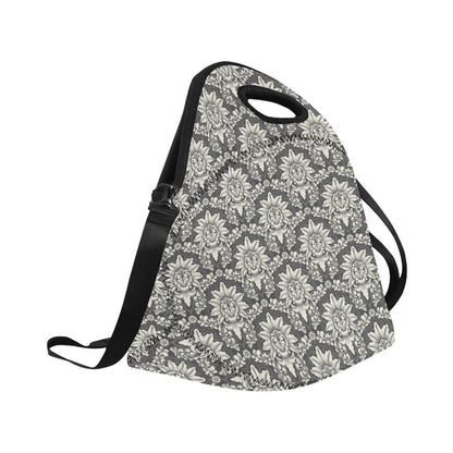 Damask Elegant Print Pattern Neoprene Lunch Bag (Model 1669)(Large)-JTAMIGO.COM