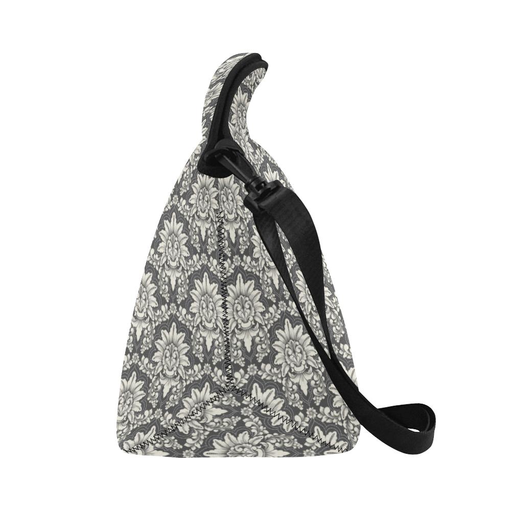 Damask Elegant Print Pattern Neoprene Lunch Bag (Model 1669)(Large)-JTAMIGO.COM