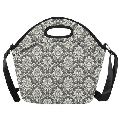 Damask Elegant Print Pattern Neoprene Lunch Bag (Model 1669)(Large)-JTAMIGO.COM