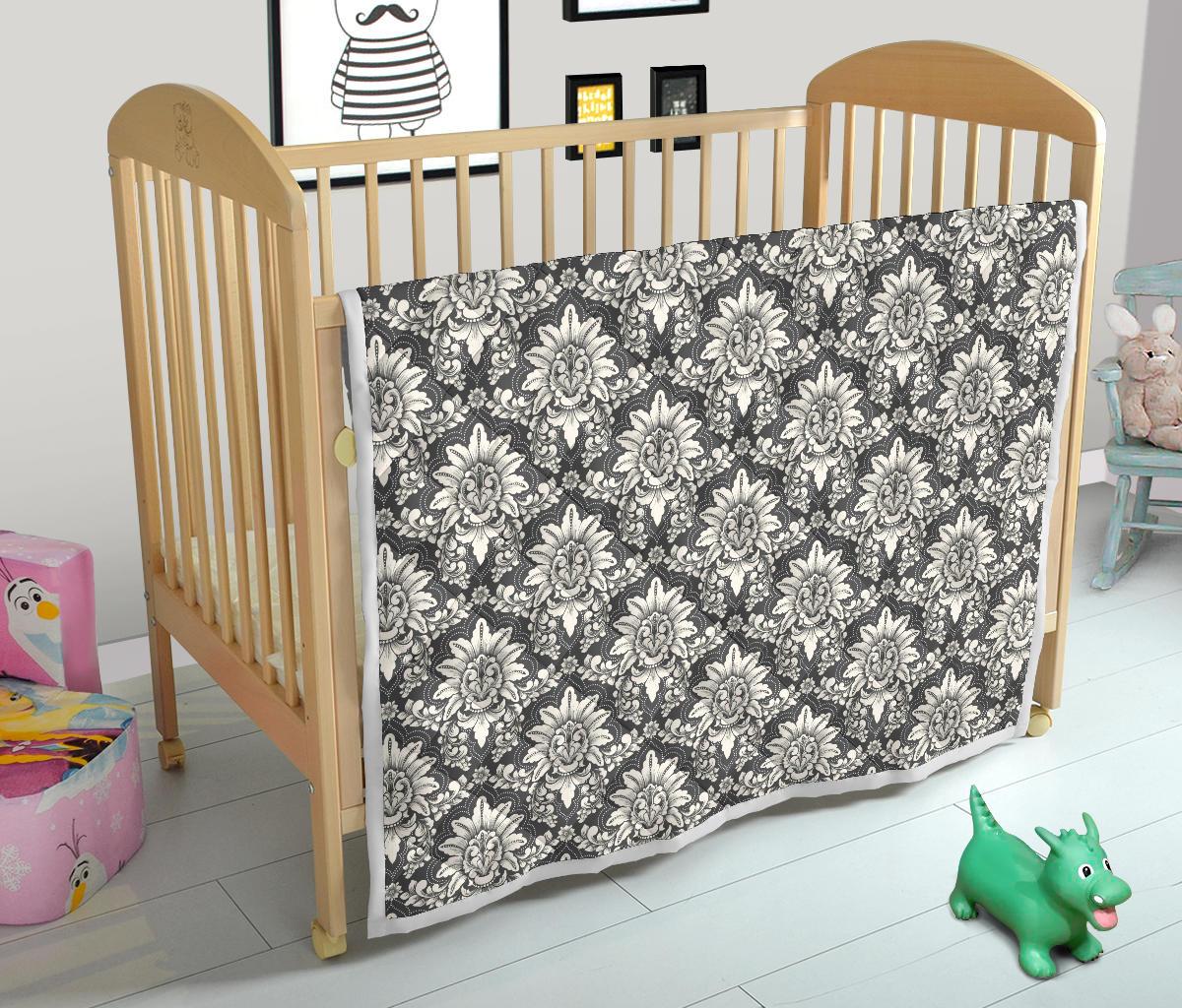 Damask Elegant Print Pattern Premium Quilt-JTAMIGO.COM