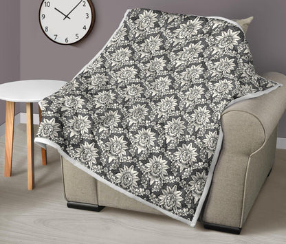 Damask Elegant Print Pattern Premium Quilt-JTAMIGO.COM