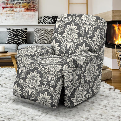 Damask Elegant Print Pattern Recliner Slipcover-JTAMIGO.COM