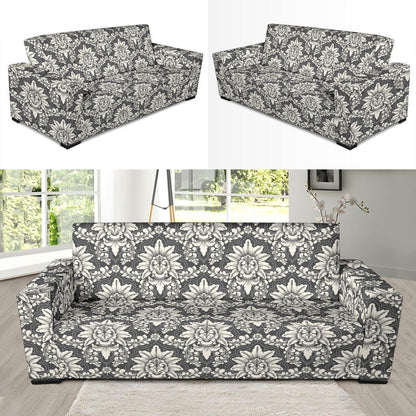 Damask Elegant Print Pattern Sofa Slipcover-JTAMIGO.COM