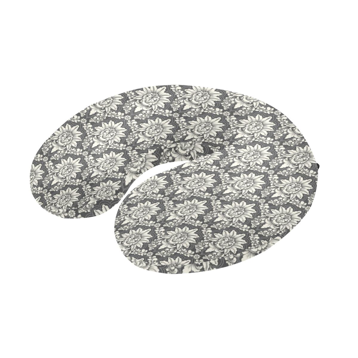 Damask Elegant Print Pattern U-Shaped Travel Neck Pillow-JTAMIGO.COM