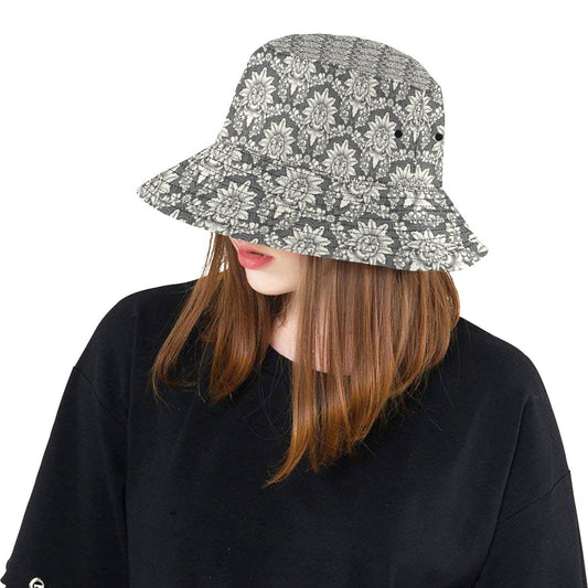 Damask Elegant Print Pattern Unisex Bucket Hat