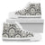 Damask Elegant Print Pattern Women High Top Shoes