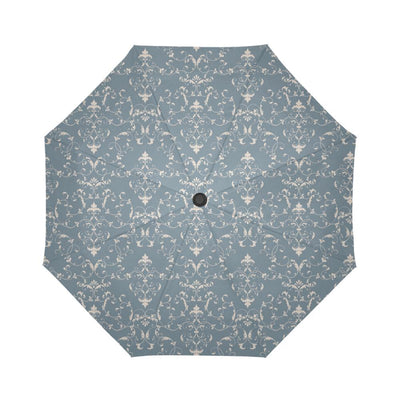 Damask Elegant Teal Print Pattern Automatic Foldable Umbrella
