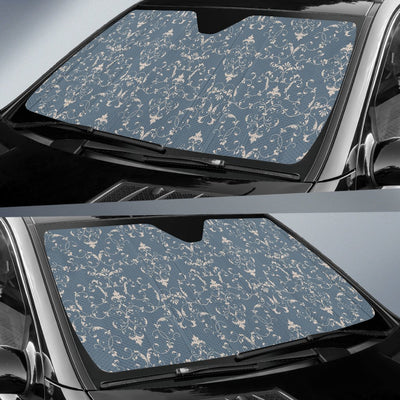 Damask Elegant Teal Print Pattern Car Sun Shade For Windshield