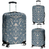 Damask Elegant Teal Print Pattern Luggage Cover Protector