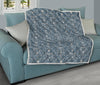 Damask Elegant Teal Print Pattern Premium Quilt-JTAMIGO.COM