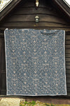 Damask Elegant Teal Print Pattern Premium Quilt-JTAMIGO.COM