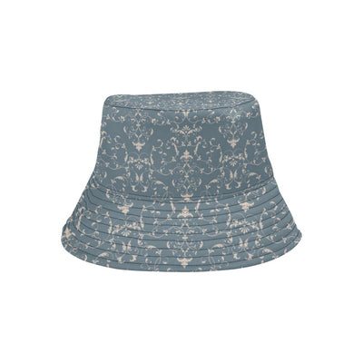 Damask Elegant Teal Print Pattern Unisex Bucket Hat