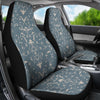 Damask Elegant Teal Print Pattern Universal Fit Car Seat Covers