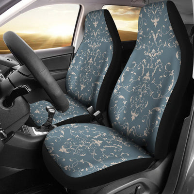 Damask Elegant Teal Print Pattern Universal Fit Car Seat Covers