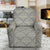 Damask Grey Elegant Print Pattern Recliner Slipcover-JTAMIGO.COM