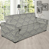 Damask Grey Elegant Print Pattern Sofa Slipcover-JTAMIGO.COM