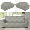 Damask Grey Elegant Print Pattern Sofa Slipcover-JTAMIGO.COM