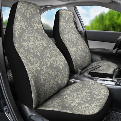 Damask Grey Elegant Print Pattern Universal Fit Car Seat Covers