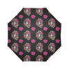 Day of the Dead Makeup Girl Automatic Foldable Umbrella