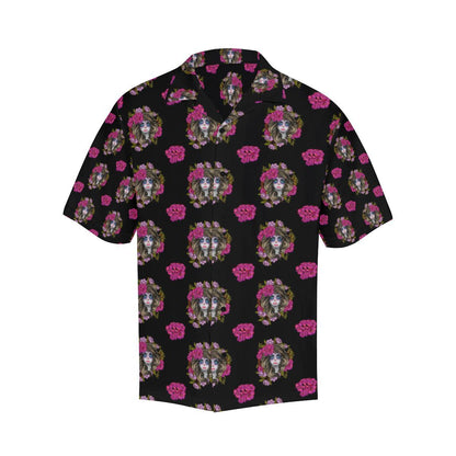 Day of the Dead Makeup Girl Men Aloha Hawaiian Shirt