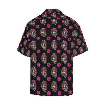 Day of the Dead Makeup Girl Men Aloha Hawaiian Shirt