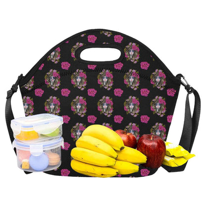 Day of the Dead Makeup Girl Neoprene Lunch Bag (Model 1669)(Large)-JTAMIGO.COM