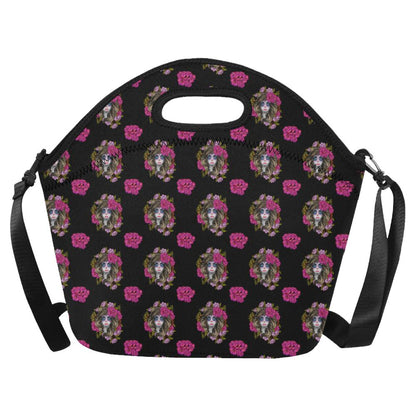 Day of the Dead Makeup Girl Neoprene Lunch Bag (Model 1669)(Large)-JTAMIGO.COM