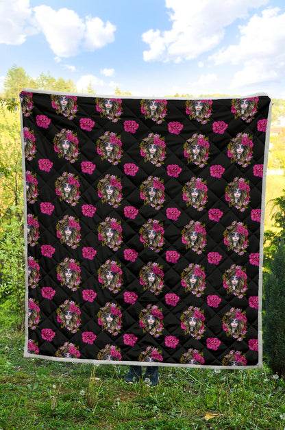 Day of the Dead Makeup Girl Premium Quilt-JTAMIGO.COM