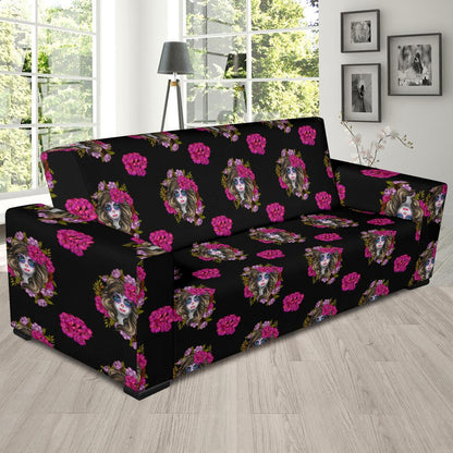 Day of the Dead Makeup Girl Sofa Slipcover-JTAMIGO.COM