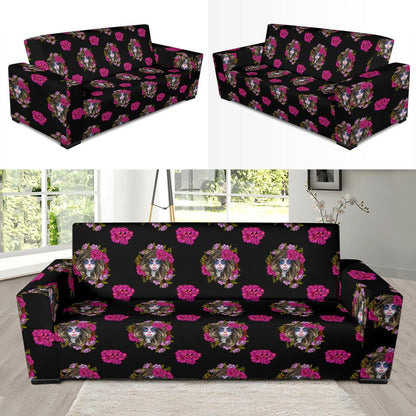 Day of the Dead Makeup Girl Sofa Slipcover-JTAMIGO.COM